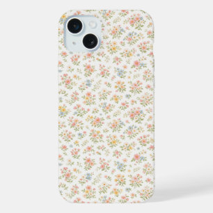 Coque iPhone 15 Plus Joli motif floral discret sans couture