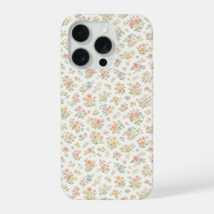 Coque iPhone 15 Pro Joli motif floral discret sans couture