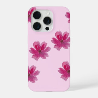 Coque iPhone 15 Pro Joli motif floral esthétique pastel pour iPhone 15