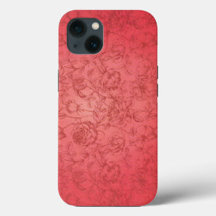 Etui iPhone 13 Joli motif floral rose