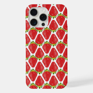 Coque iPhone 15 Pro Max Joli motif fraise esthétique