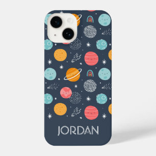 Coque Pour iPhone 14 Joli Motif Planète Souriante