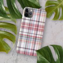 Joli motif tartan rose rouge bleu vert blanc