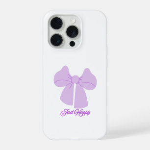 Coque iPhone 15 Pro Joli nœud violet Just Happy esthétique iPhone 15 P