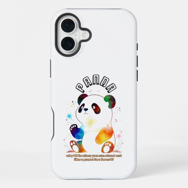 Coque iPhone Joli panda blanc (Verso)