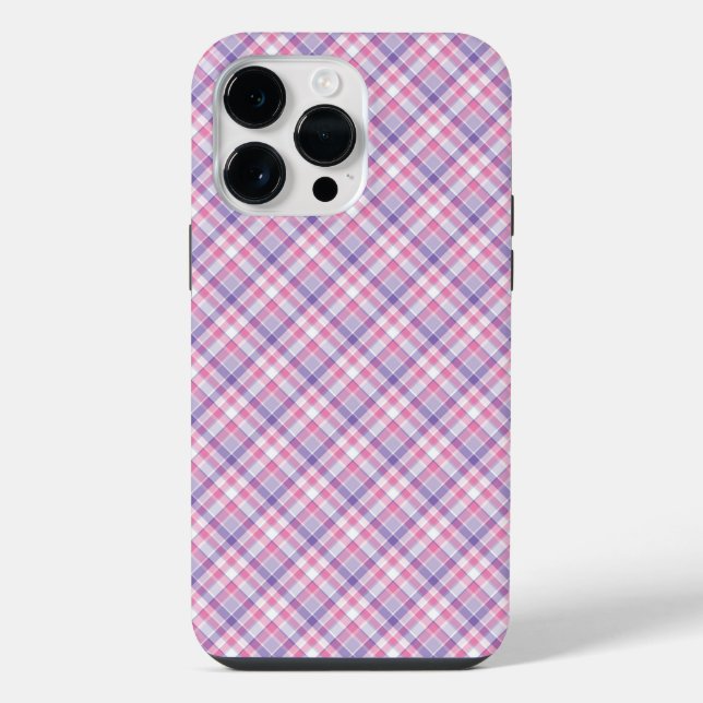 COQUE iPhone JOLI PLAID ROSE ET VIOLET (Verso)
