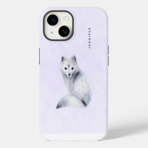 Coque Pour iPhone 14 Joli renard nordique avec des marques florales