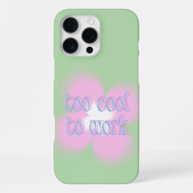 Coque iPhone Joli Rétro Pastel Y2K Esthétique “Trop Cool Pour T (Verso)
