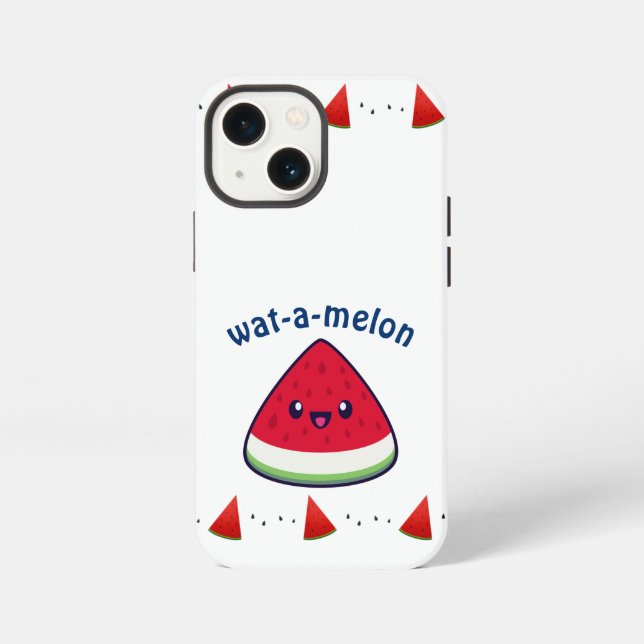 Coque iPhone Joli Sourire Kawaii Pastèque   (Verso)