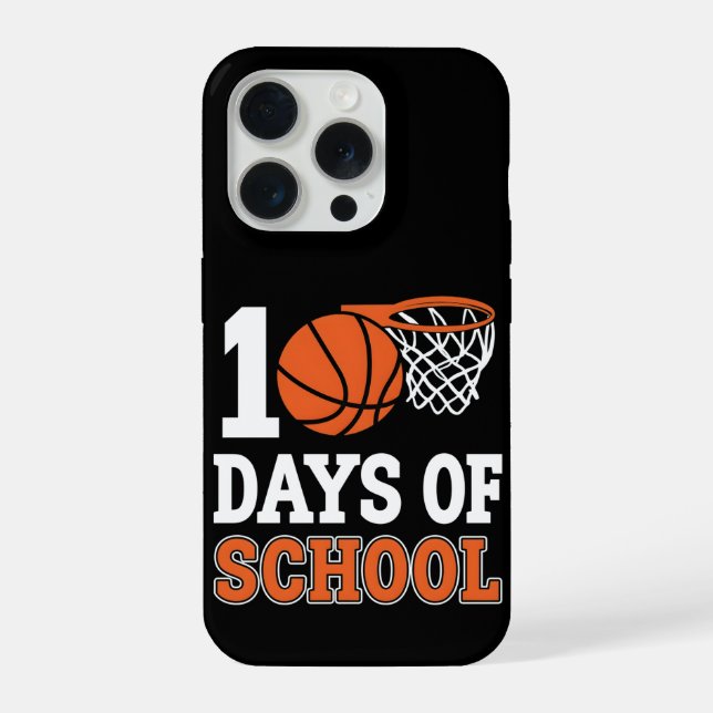 Coque iPhone Joli thème de basket-ball pour les 100 jours d'éco (Verso)