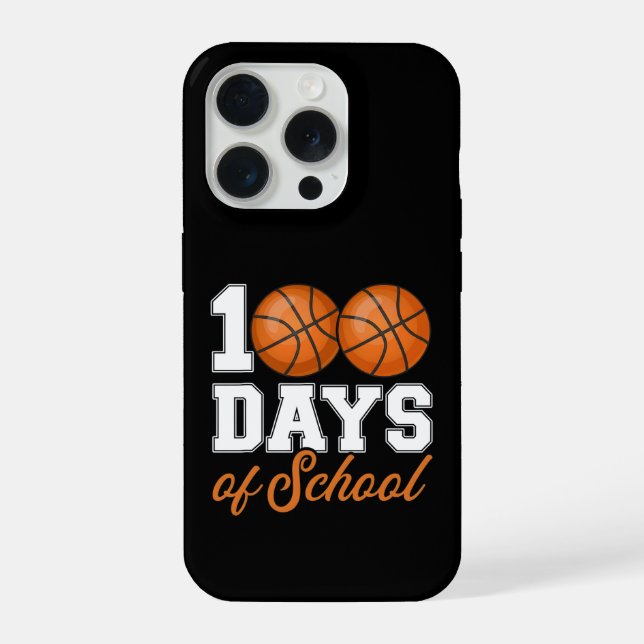Coque iPhone Joli thème de basket-ball pour les 100 jours d'éco (Verso)