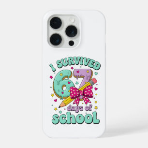 Coque iPhone 15 Pro Joli thème de classe en arc de crayon pour 67 jour