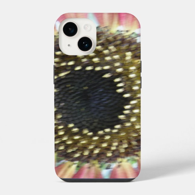 Coque iPhone Joli Tournesol Rose (Verso)