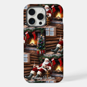 Coque iPhone 15 Pro Max Joli Vintage traditionnel Élégant Joyeux Noël