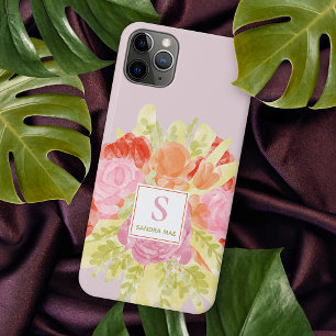 Coque iPhone 16 Pro Max Jolie art aquarelle florale pastel danois de print
