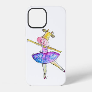 Coque iPhone 12 Jolie ballerine fantaisiste vache