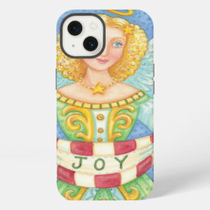 Etui iPhone 13 Jolie bannière de Noël de dessin animé ange halo a