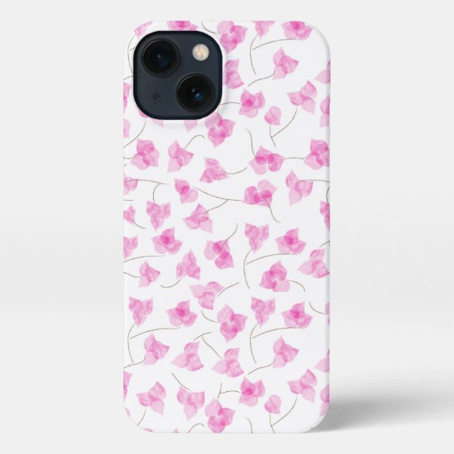 Coque iPhone Jolie Bourgenvilla rose (Verso)