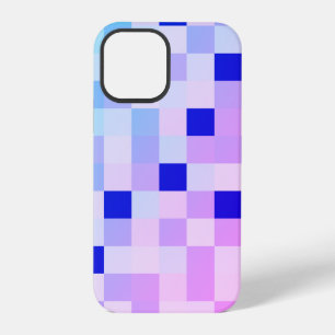 Coque iPhone 12 Pro Jolie dans Plaid 6 - Couleurs de Bleu et Lavande