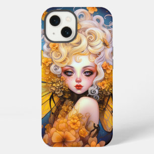 Etui iPhone 13 Jolie fantaisie artistique de fée jaune