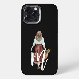 Etui iPhone 13 Pro Max Jolie fille Première calligraphie Cool Stylish Noi