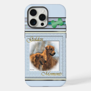Coque iPhone 15 Pro Max Jolie illustration moderne de chien Retriever doré