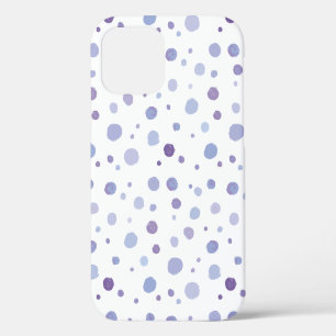 Coque iPhone 12 Pro Jolie œuvre d'art pointillée aux coups de pinceau