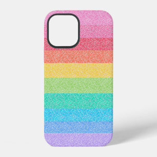 Coque iPhone 12 Jolie Parties scintillant Arc-en-ciel rayures Moti