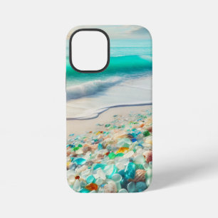 Coque iPhone 12 Mini Jolie plage Ocean avec verre de mer