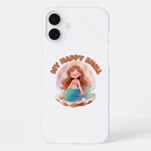 Coque iPhone 16 Plus Jolie Sirène Citation Coquille Heureuse Pastel Est