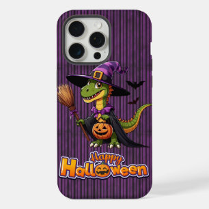 Coque iPhone 15 Pro Max Jolie Sorcière de Raptor Halloween/Dinosaure