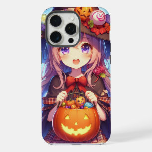 Coque iPhone 15 Pro Max Jolie sorcière d'Halloween d'anime
