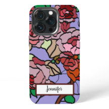 Jolies fleurs rouges modernes violet