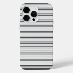 Coque Pour Pour iPhone 14 Pro Max Jolies rayures blanches grises
