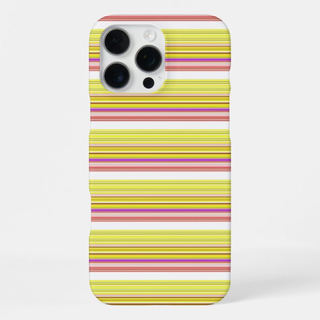 Coque iPhone Jolies rayures blanches jaunes (Verso)