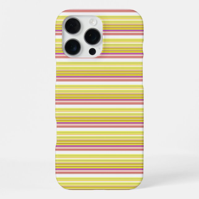 Coque iPhone Jolies rayures blanches jaunes (Verso)