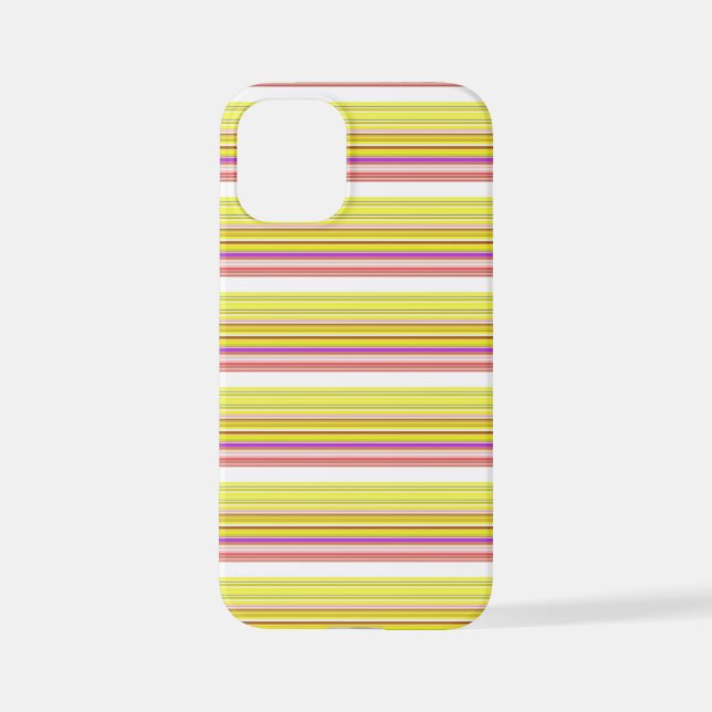 Coque iPhone Jolies rayures blanches jaunes (Verso)