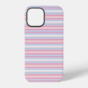 Coque iPhone 12 Jolies rayures blanches roses