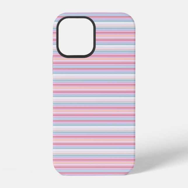 Coque iPhone Jolies rayures blanches roses  (Verso)