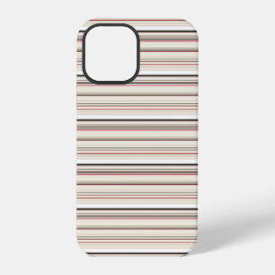 Coque iPhone 12 Pro Jolies rayures blanches rouges vintage
