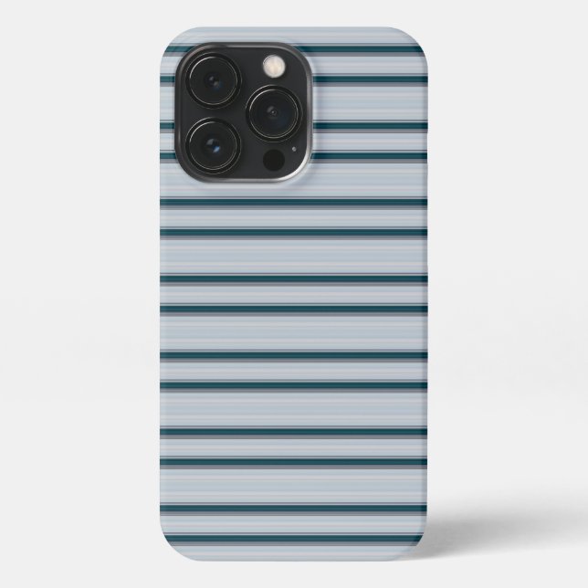 Coque iPhone Jolies rayures bleu gris (Verso)