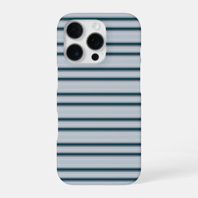Coque iPhone Jolies rayures bleu gris (Verso)