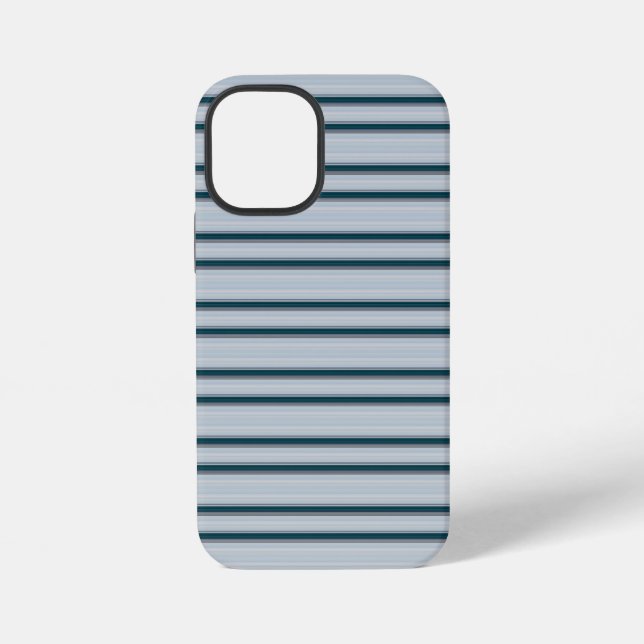 Coque iPhone Jolies rayures bleu gris (Verso)