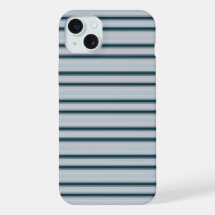 Coque iPhone 15 Plus Jolies rayures bleu gris