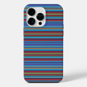 Coque Pour Pour iPhone 14 Pro Max Jolies rayures bleu violet