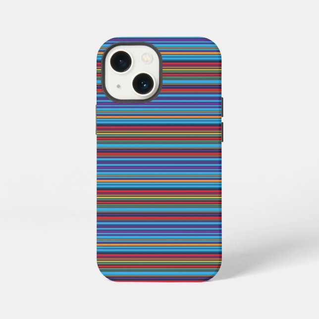 Coque iPhone Jolies rayures bleu violet (Verso)