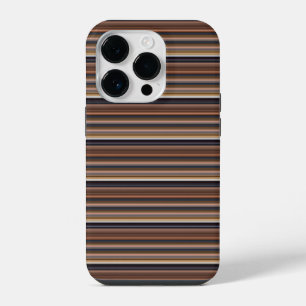 Coque Pour iPhone 14 Plus Jolies rayures bleues marron