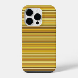 Coque Pour iPhone 14 Plus Jolies rayures brunes dorées