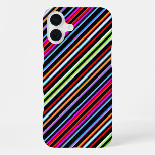 Coque iPhone 16 Plus Jolies rayures colorées