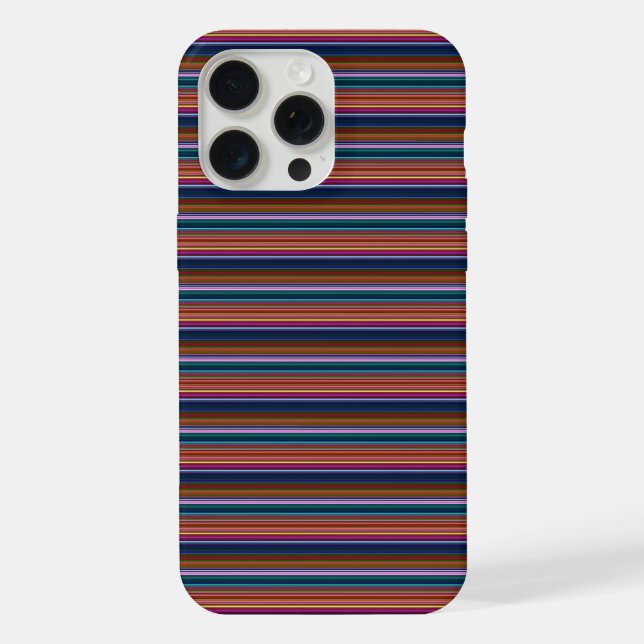 Coque iPhone Jolies rayures colorées rétro (Verso)